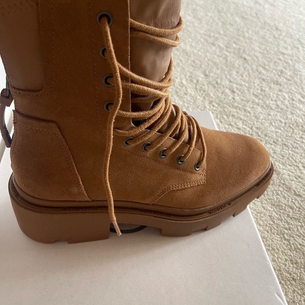 Ash Tan Lace Up Boots for Women - Picture 4 of 5
